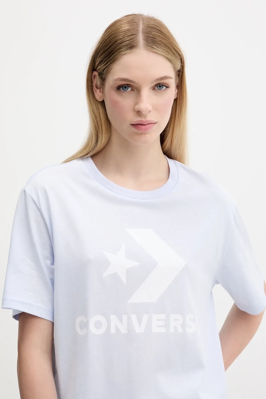 Βαμβακερό μπλουζάκι Converse 10025458.A42