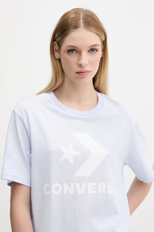 Βαμβακερό μπλουζάκι Converse 10025458.A42