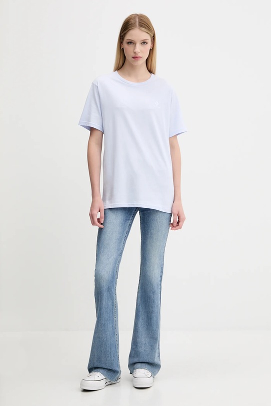 Converse tricou din bumbac 10023876.A48 albastru SS25