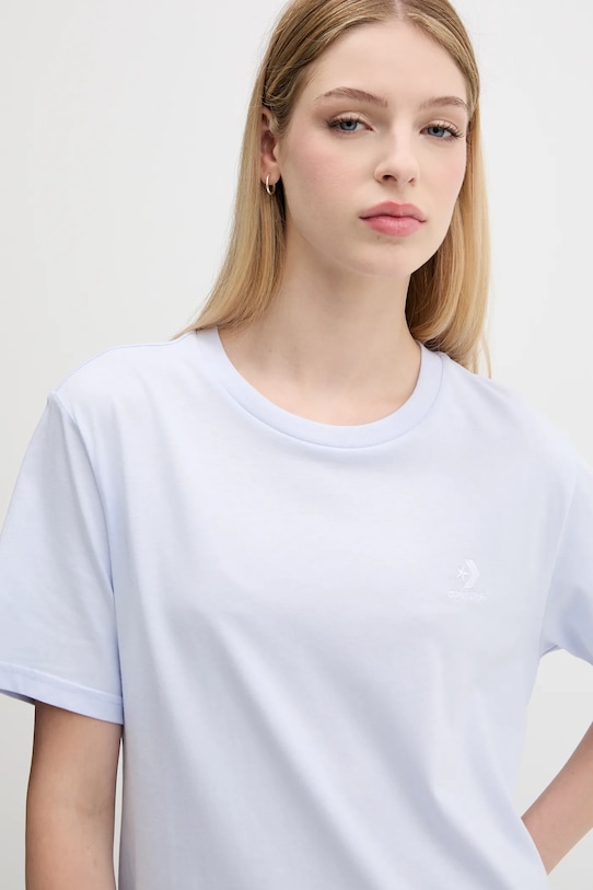 Converse tricou din bumbac albastru 10023876.A48