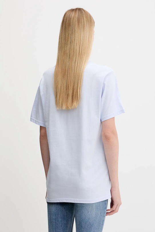 Βαμβακερό μπλουζάκι Converse 10023876.A48 μπλε