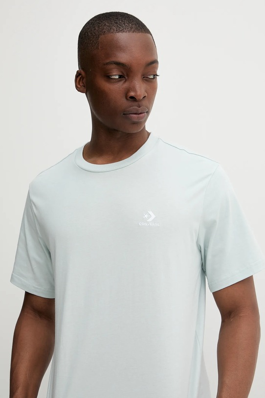 Converse t-shirt bawełniany turkusowy 10023876.A50