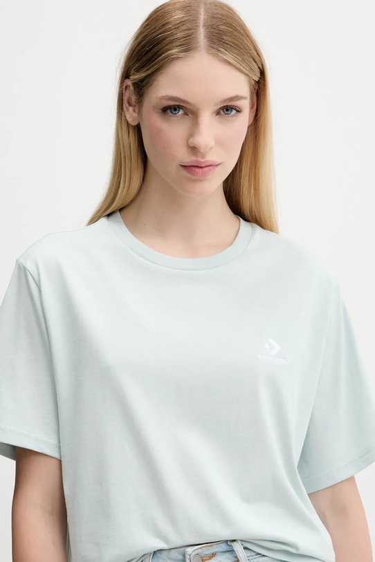 Βαμβακερό μπλουζάκι Converse 10023876.A50