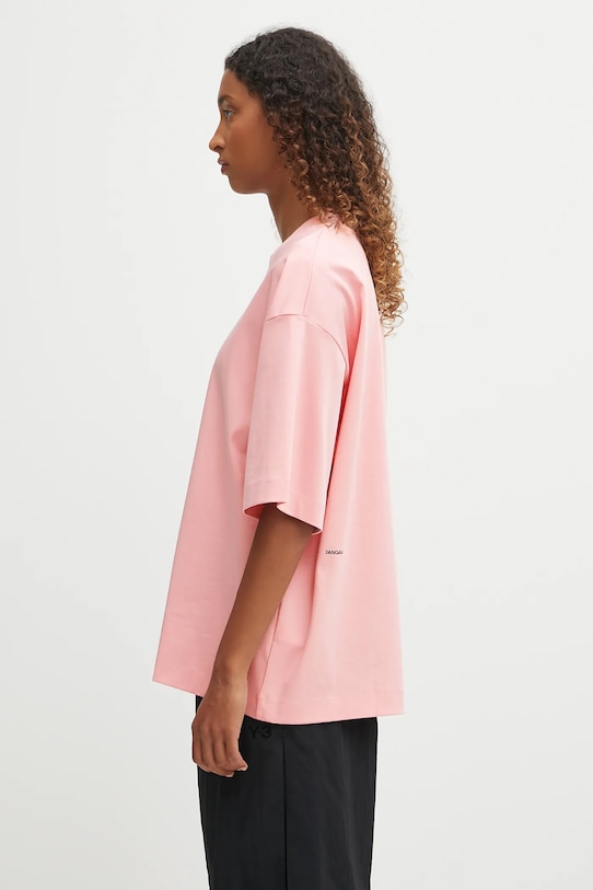 Bavlněné tričko Pangaia DNA Oversized T-Shirt růžová 10002572