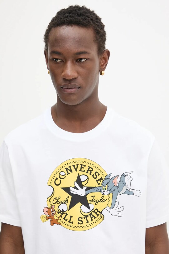 Converse t-shirt bawełniany Converse x Tom & Jerry 10028754.A01