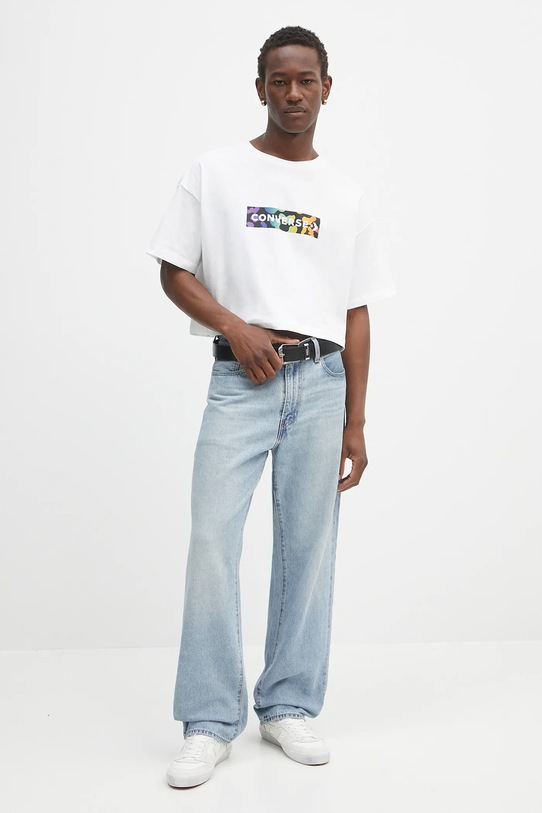 Converse t-shirt bawełniany biały 10028588.A01