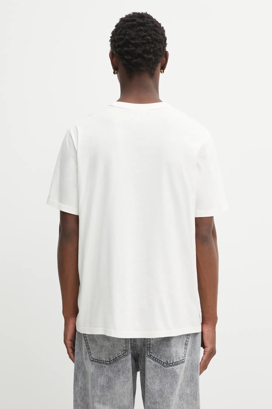 Café Kitsuné t-shirt in cotone Barista Fox Patch Relax CKNU00102KJ7014 beige