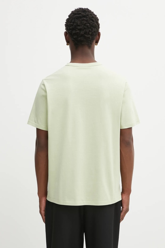 Café Kitsuné t-shirt in cotone Barista Fox Patch Relax CKNU00102KJ7014 verde