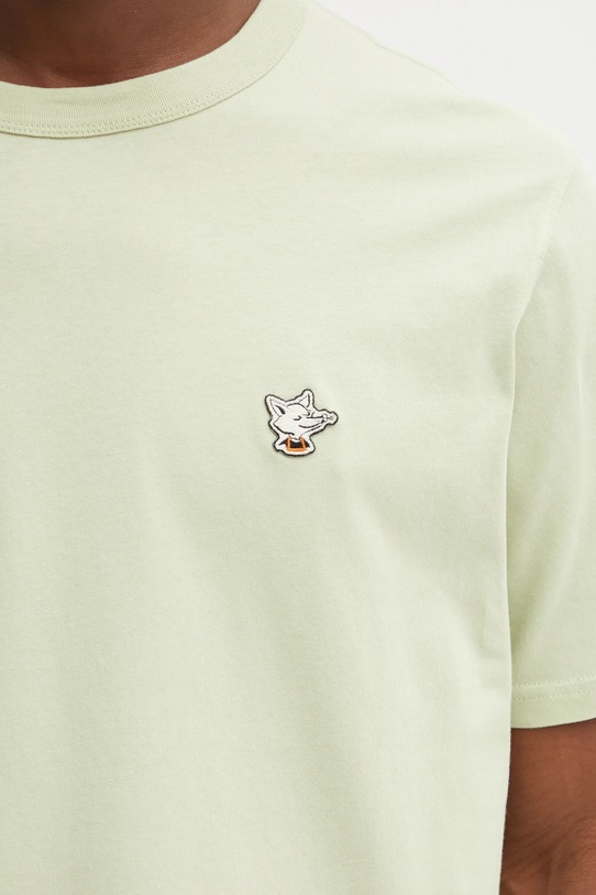 Café Kitsuné t-shirt bawełniany Barista Fox Patch Relax CKNU00102KJ7014