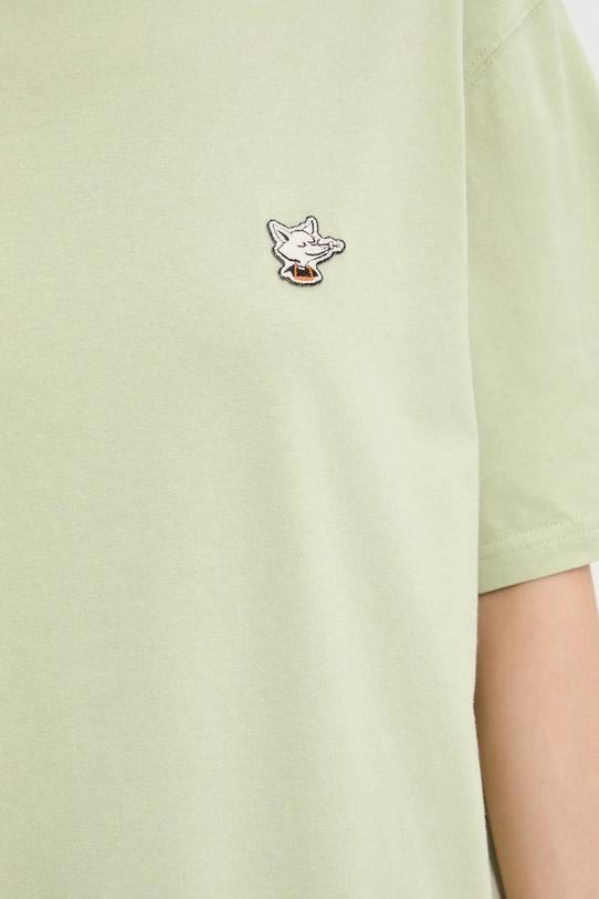 Café Kitsuné t-shirt bawełniany Barista Fox Patch Relax CKNU00102KJ7014