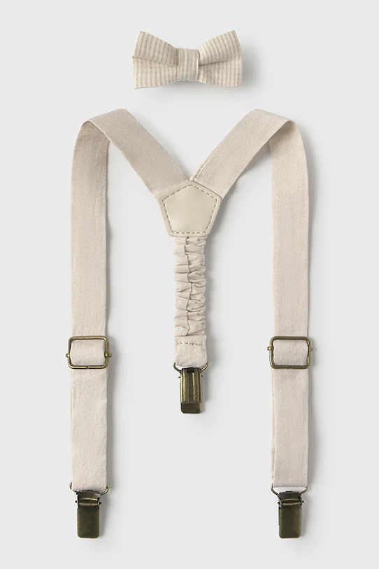 Mayoral bretele și papion pentru copii bej 10161.3A.Baby.PPY2