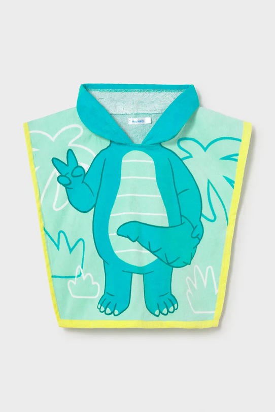 Mayoral ręcznik z kapturem dziecięcy turkusowy 10164.3G.Baby.PPY2