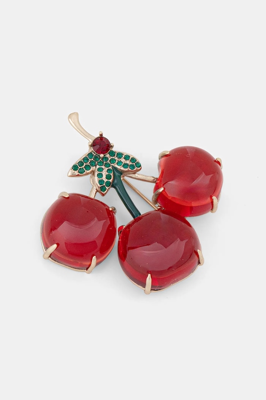 Weekend Max Mara broszka ALEONE cyrkonia czerwony 2615751014600