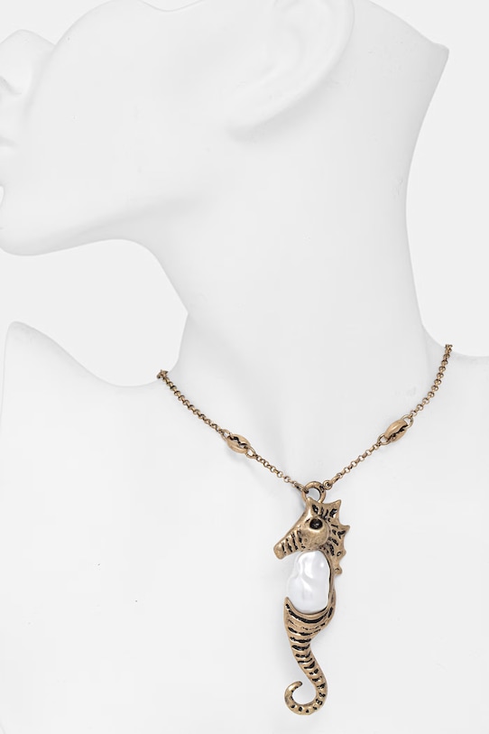 Dodatki Weekend Max Mara ogrlica z obeskom ženska z kovino AGIORNO 2615751045600 zlata