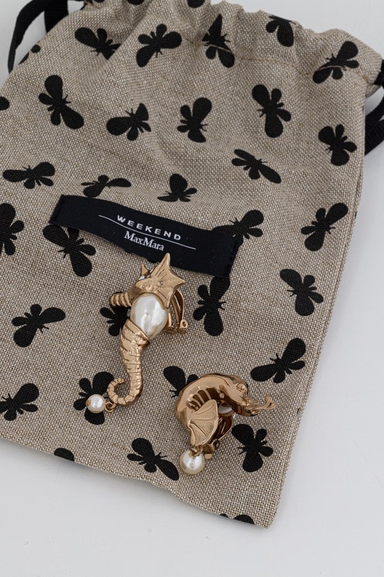 Akcesoria Weekend Max Mara klipsy damskie ACANTO 2615751135600 złoty