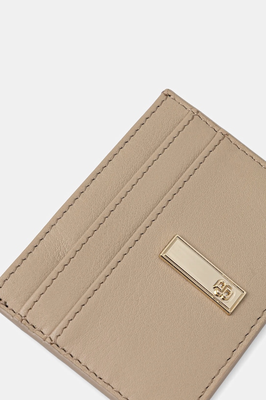 Αξεσουάρ Δερμάτινη θήκη για κάρτες BOSS 50558140 μπεζ