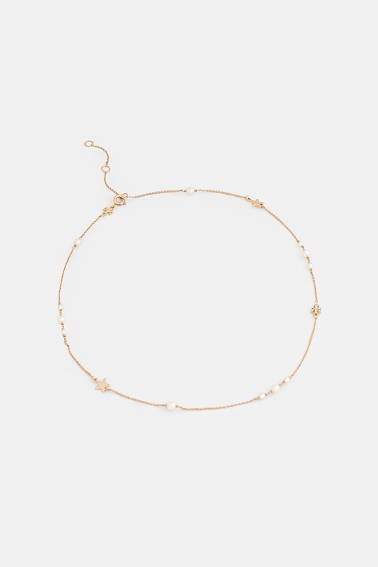 Tory Burch naszyjnik pozłacany Delicate Kira Pearl złoty 176867.749