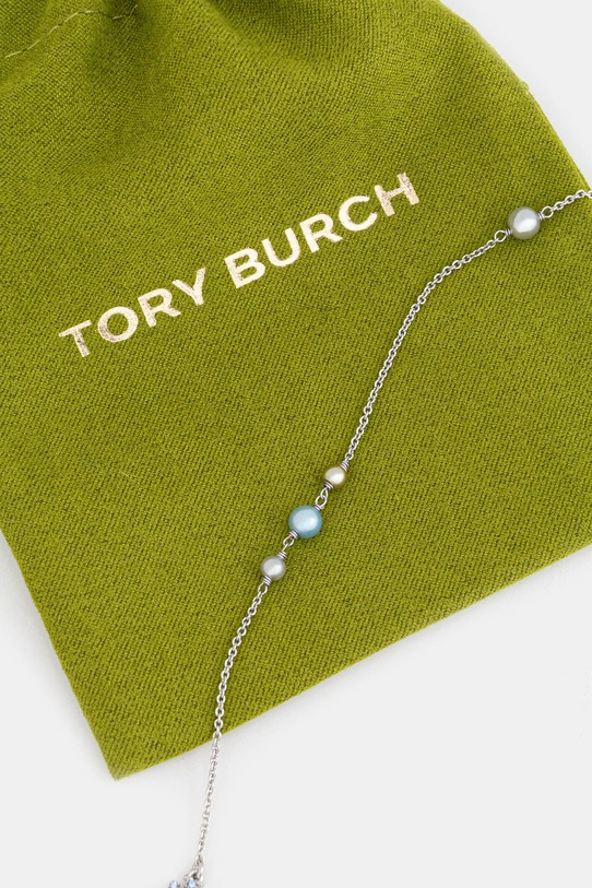 Tory Burch naszyjnik Delicate Kira Pearl srebrny 176867.400