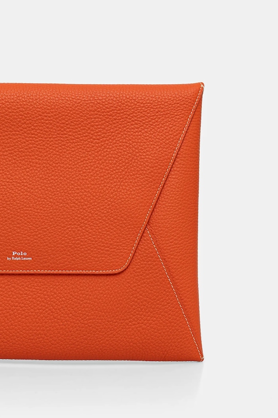 Akcesoria Polo Ralph Lauren pokrowiec na laptopa skórzany 427971194 pomarańczowy