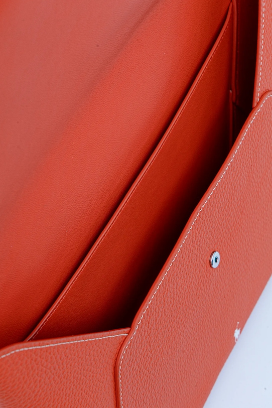 Polo Ralph Lauren pokrowiec na laptopa skórzany pomarańczowy 427971194