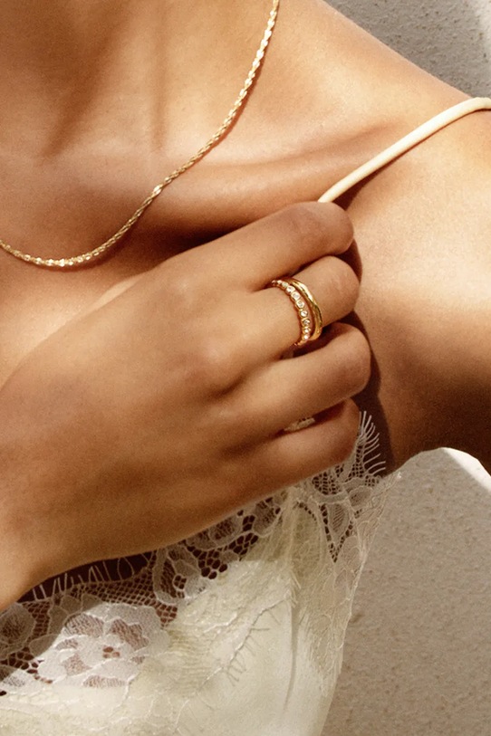 Akcesoria EDBLAD pierścionek pozłacany Grace 130261 złoty