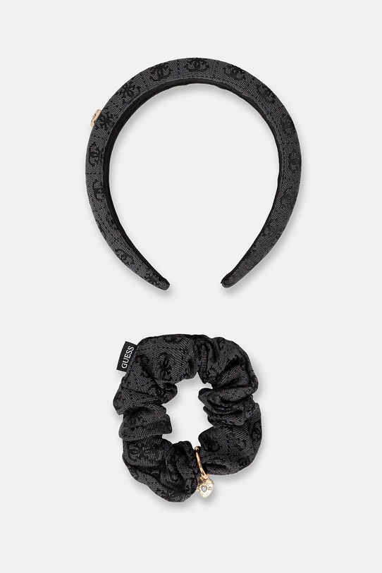 Guess opaska i gumka do włosów NOELLE 2-pack szary GFBOXW.P5403