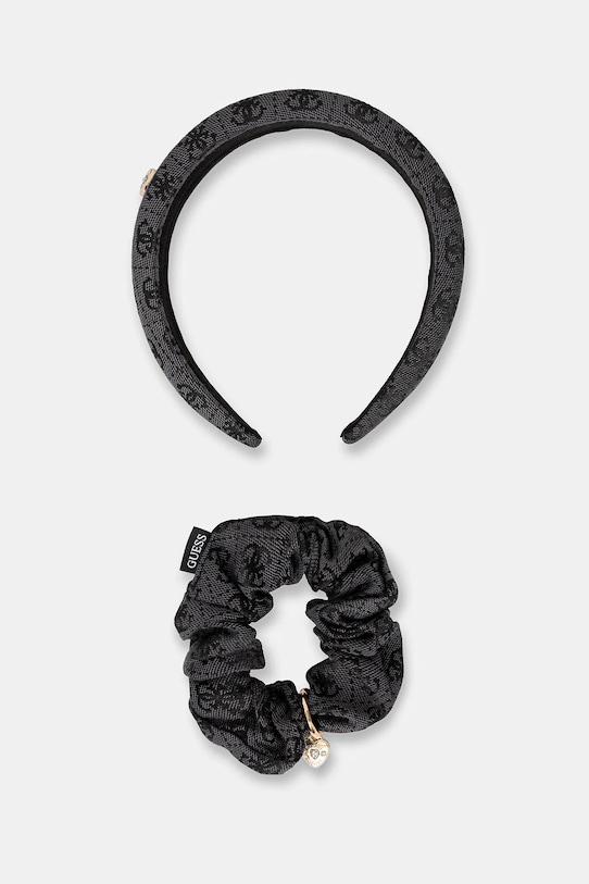 Guess opaska i gumka do włosów NOELLE 2-pack szary GFBOXW.P5403