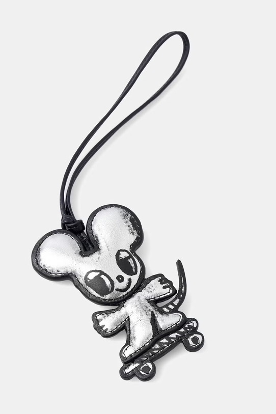 Zadig&Voltaire obesek za ključe ženski usnjen srebrna LWOG02302