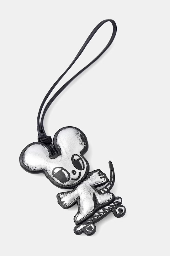 Zadig&Voltaire obesek za ključe ženski usnjen srebrna LWOG02302