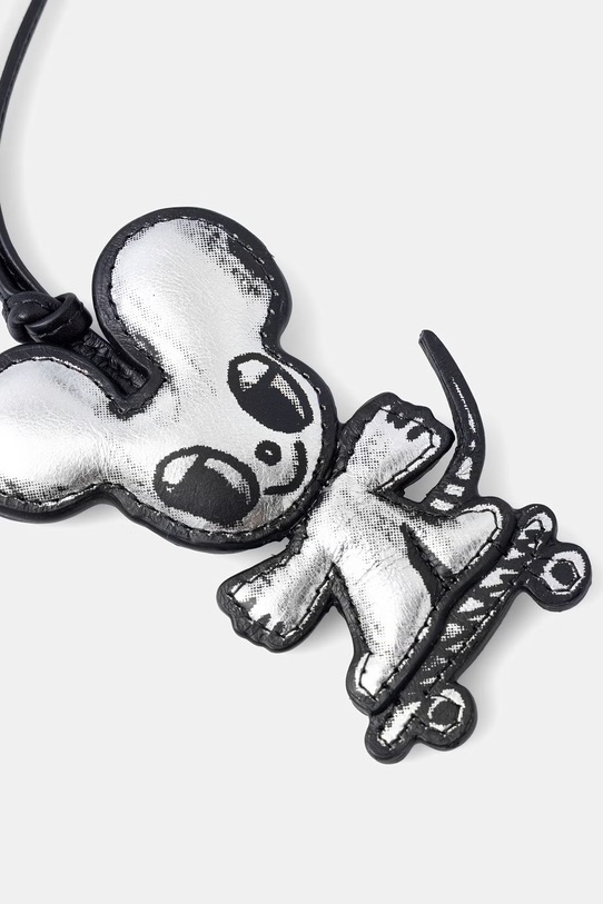 Zadig&Voltaire obesek za ključe ženski usnjen LWOG02302 srebrna SS26