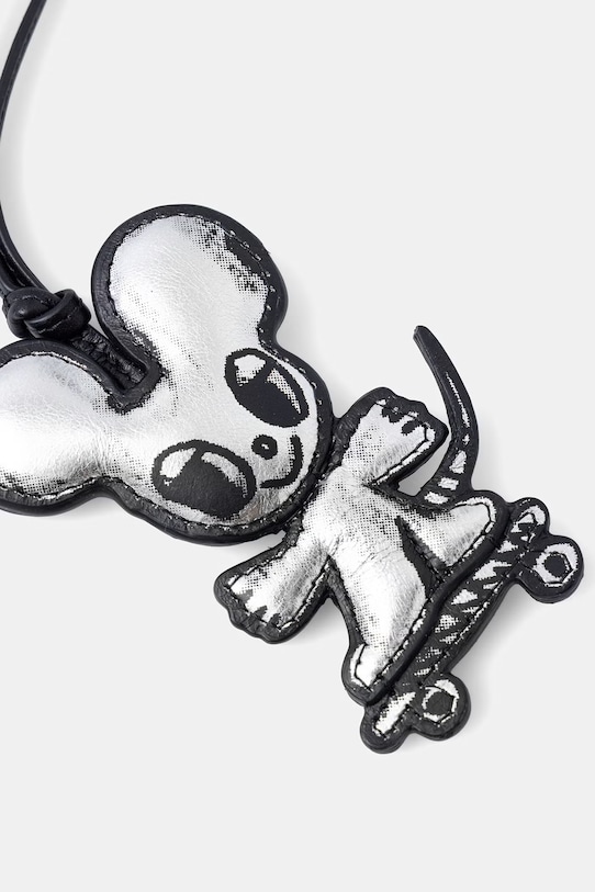 Zadig&Voltaire obesek za ključe ženski usnjen LWOG02302 srebrna SS26