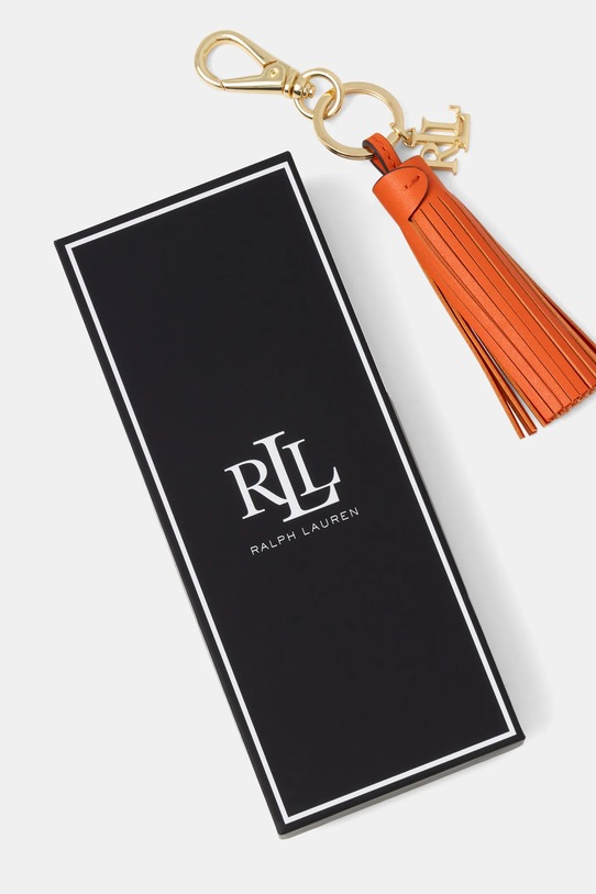Lauren Ralph Lauren brelok skórzany 432P07357 pomarańczowy SS26
