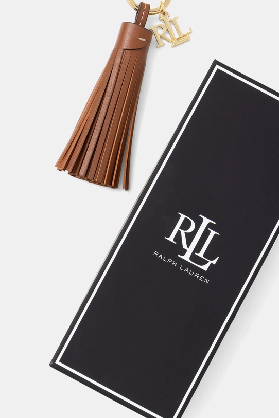 Lauren Ralph Lauren brelok skórzany 432P07357 brązowy SS26