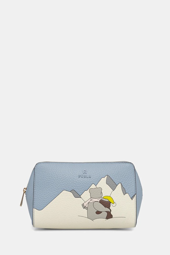 Furla kosmetyczka skórzana niebieski WE00618.BX4290.4500S