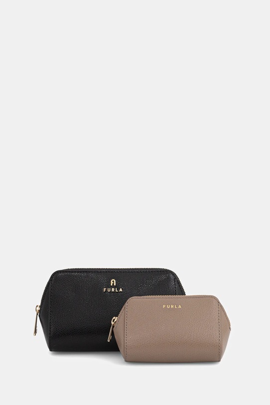 Furla kosmetyczka skórzana 2-pack czarny WE00453.ARE000.2183S