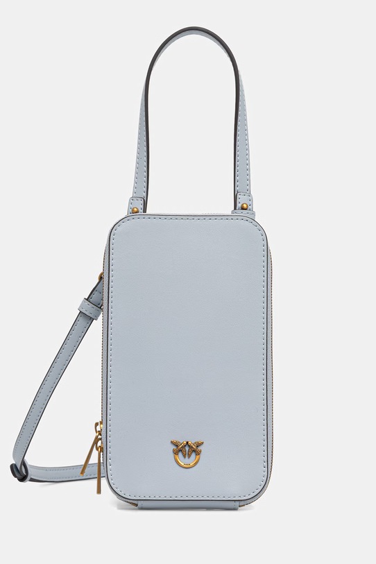 Pinko pokrowiec na telefon skórzany aplikacja niebieski 106027.A0F1