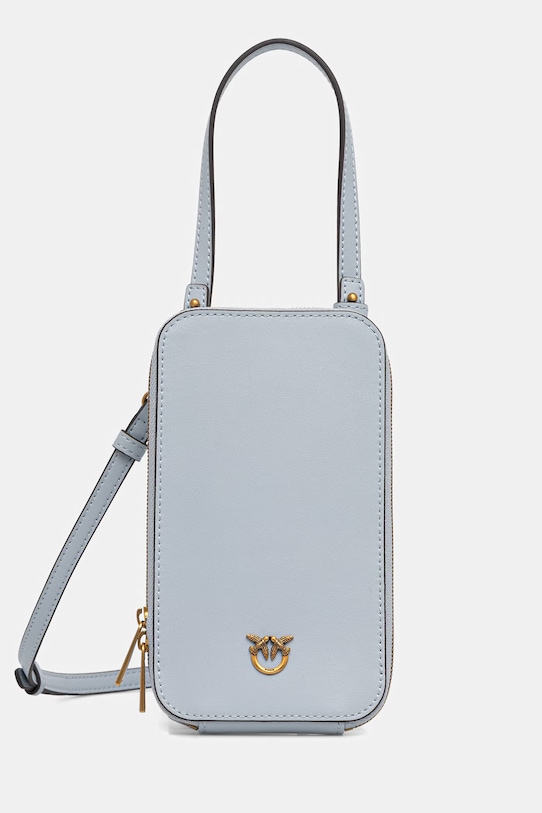 Pinko pokrowiec na telefon skórzany aplikacja niebieski 106027.A0F1