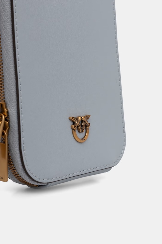 Pinko pokrowiec na telefon skórzany niebieski 106027.A0F1