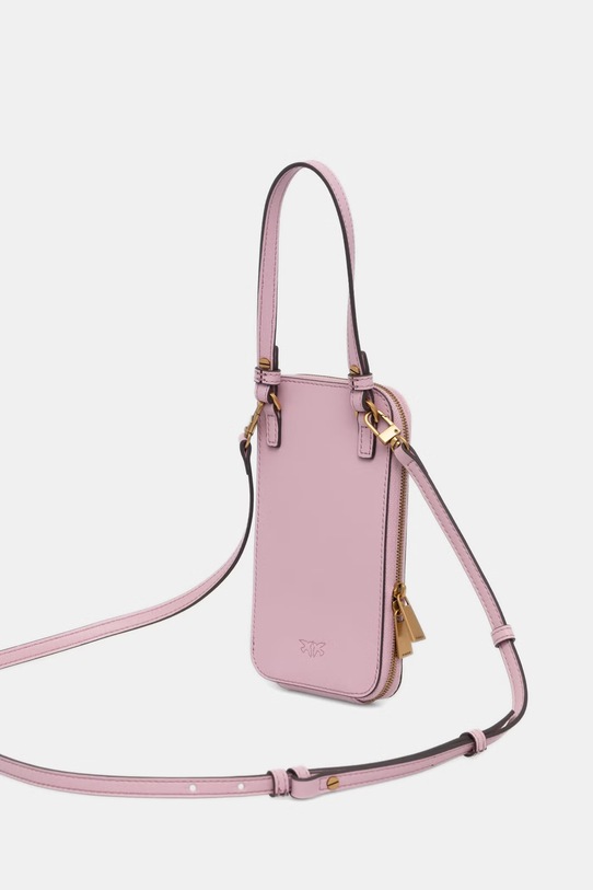 Akcesoria Pinko pokrowiec na telefon skórzany 106027.A0F1 różowy