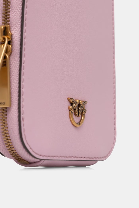 Pinko pokrowiec na telefon skórzany różowy 106027.A0F1