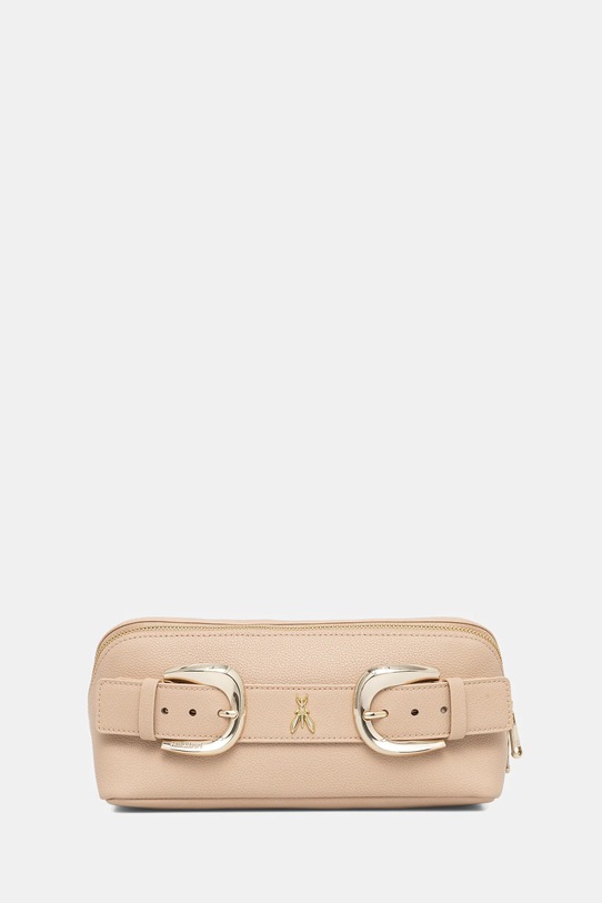 Patrizia Pepe kosmetyczka skórzana aplikacja beżowy 8Q0027.L001