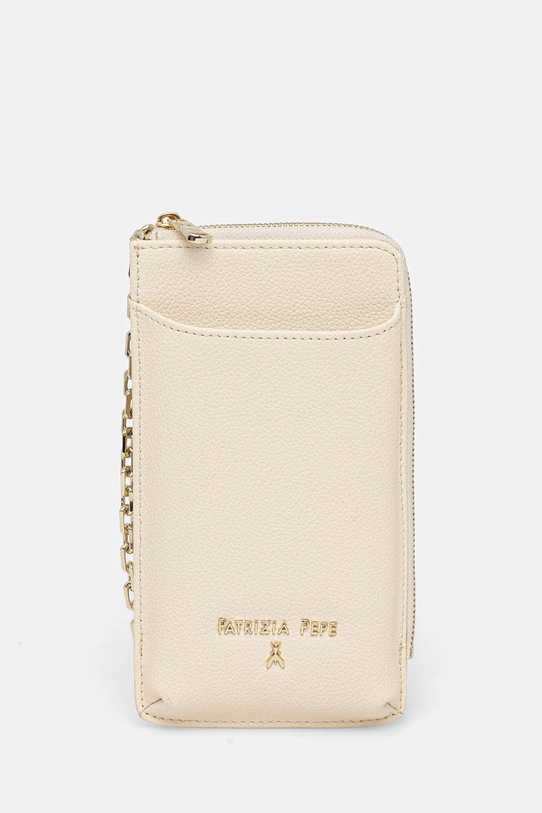 Patrizia Pepe pokrowiec na telefon skórzany na telefon beżowy 8Q0029.L001