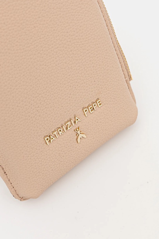 Patrizia Pepe pokrowiec na telefon skórzany beżowy 8Q0029.L001