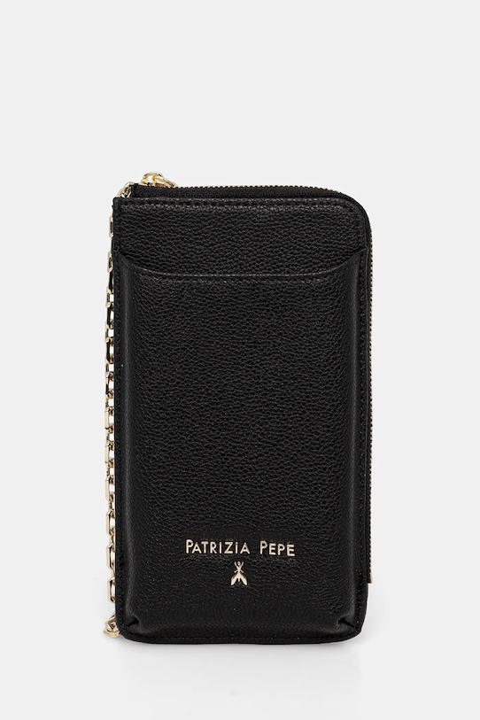 Patrizia Pepe pokrowiec na telefon skórzany na telefon czarny 8Q0029.L001