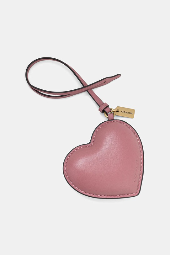 Coach brelok skórzany różowy CCX45