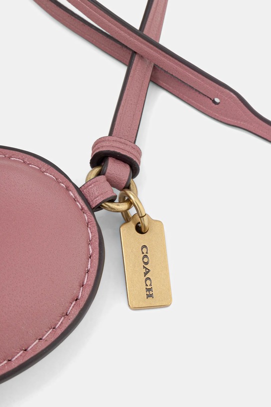 Coach brelok skórzany CCX45 różowy SS26