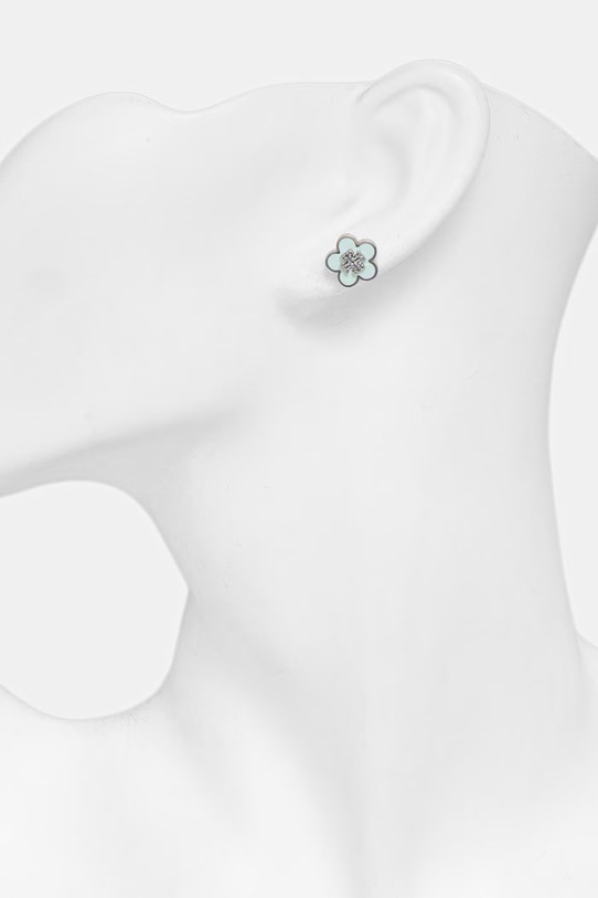 Akcesoria Tory Burch kolczyki Forger Me Not 147151 zielony