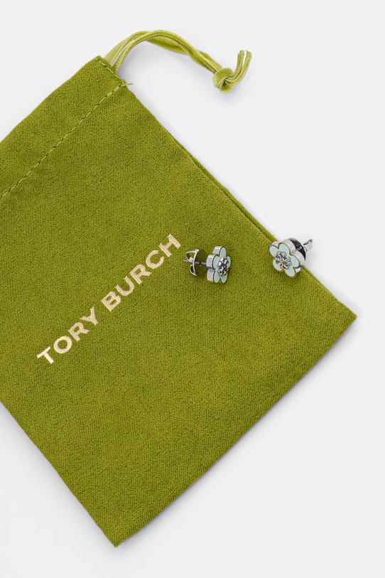 Tory Burch kolczyki Forger Me Not zielony 147151