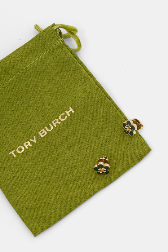 Tory Burch kolczyki Forger Me Not zielony 147151