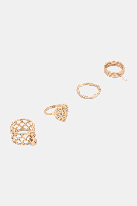 Aldo pierścionek LOVEBOUND 4-pack LOVEBOUND.102 złoty SS26